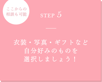 STEP5 いよいよ 式場・会場を 決定&予約確定!! のコピー