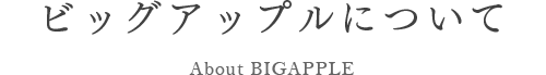 ビッグアップルについて About BIGAPPLE